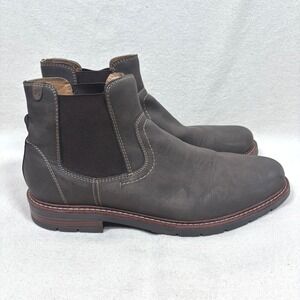 Dockers Men's 12M Brown Ransom Chelsea Boots Elastic Side Slip-On All Man Made